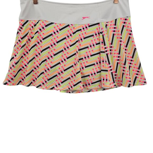 Slazenger Womens XL Neon Multicolor Golf Athletic Skort - Picture 2 of 10